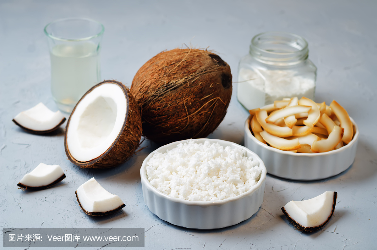 椰子菜的列表。椰子芯片;椰子汁;椰子黃油和椰子片